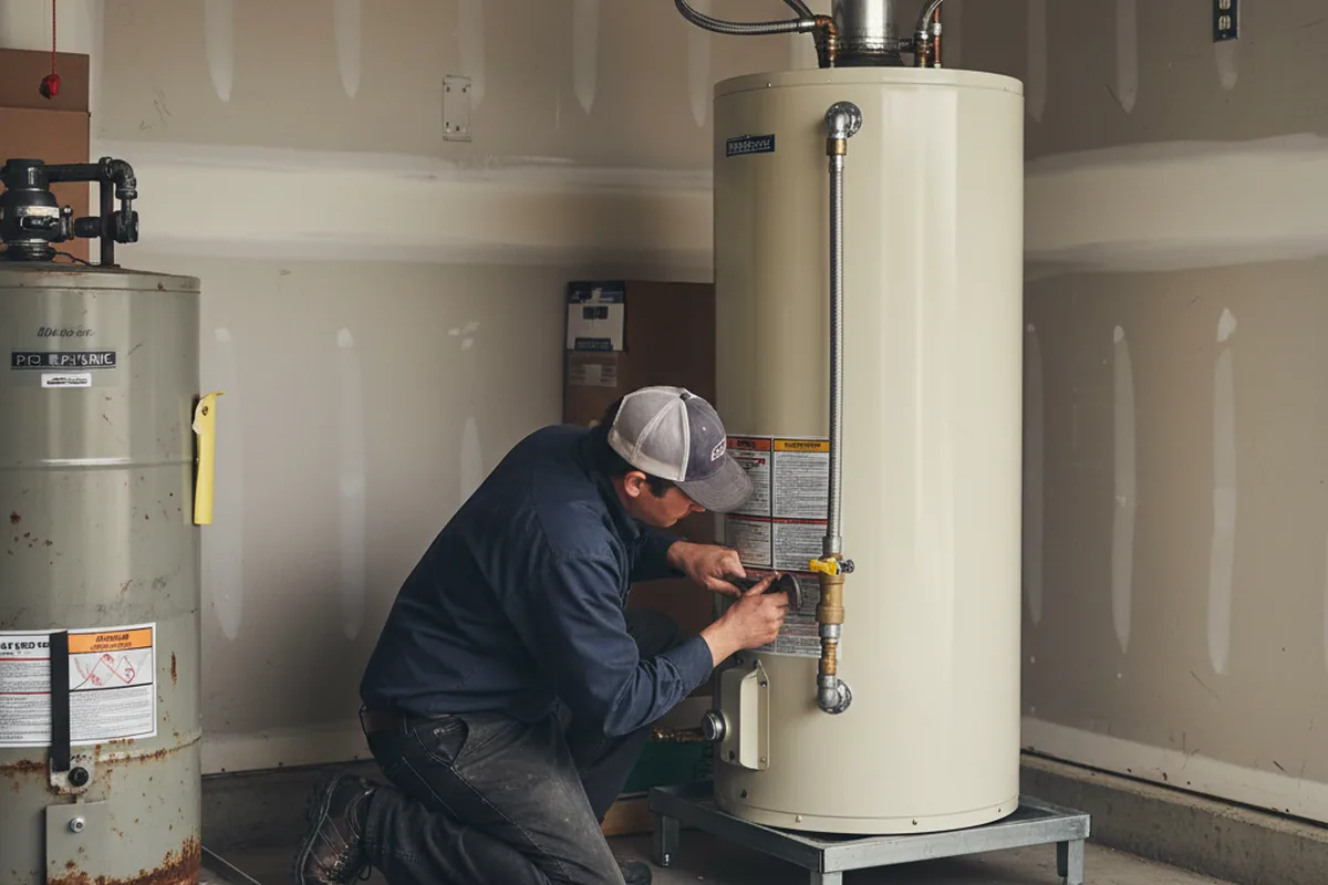 Water heater and shutoff valve replacement in White River Junction