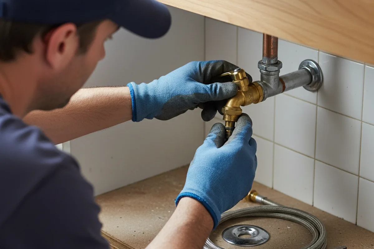 Shutoff valve and fitting work during Emergency Plumbing in White River Junction